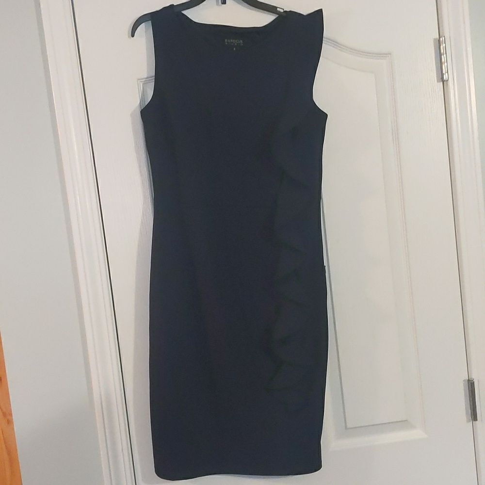 En focus studio women's navy sheath dress size 8